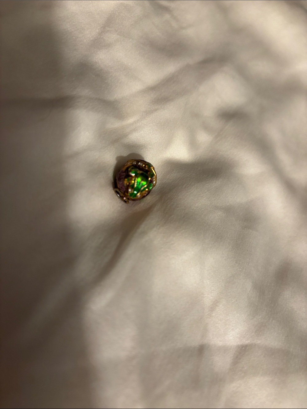 Vintage enameled Women's Fashion Egg charm/pendant- Unbranded